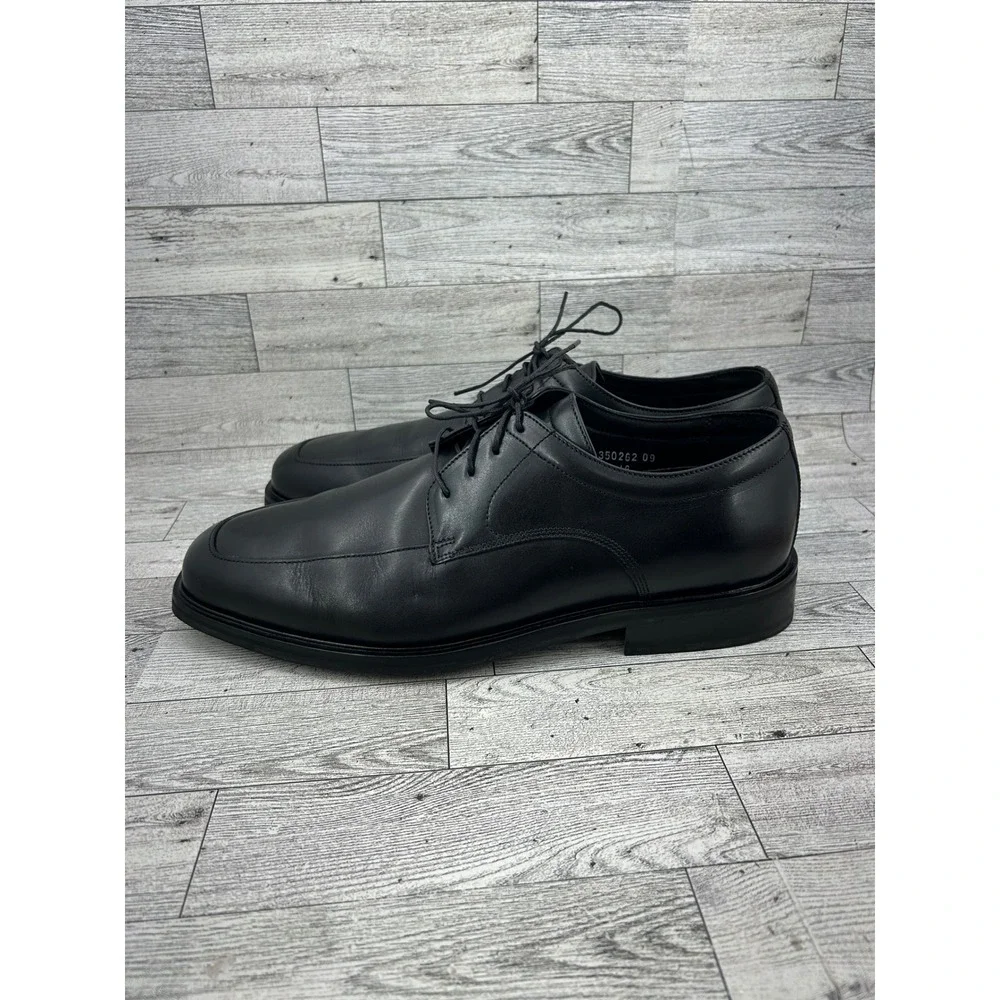 Florsheim Comfortech DM2 Men Sz 12D Black Leather Bicycle‎ Toe Oxfords 18291-01